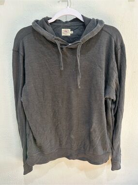 Faherty Men's Charcoal Drawstring Hoodie